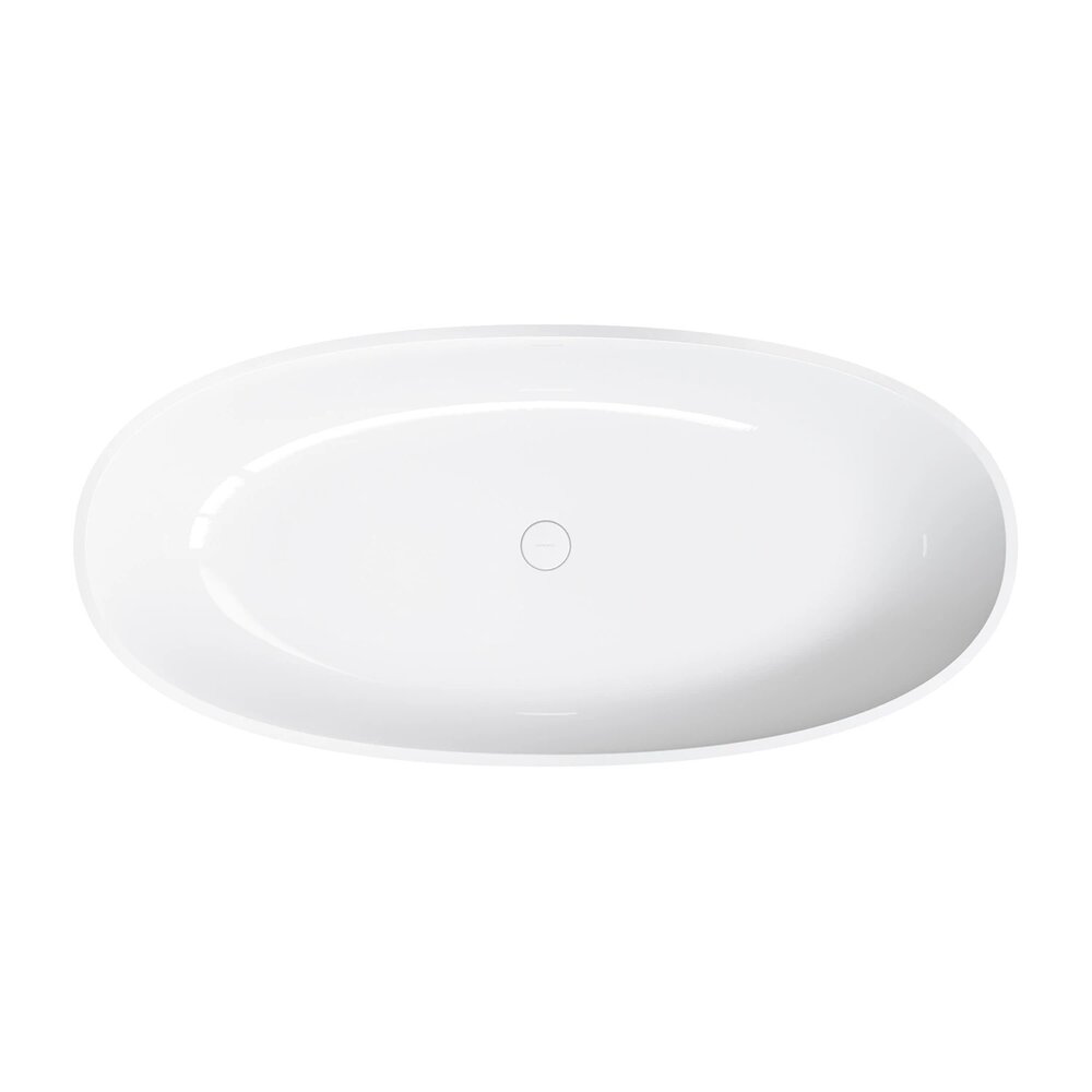 Свободностояща вана Omnires Shell M+ с лъскаво бяло покритие 160x75 cm