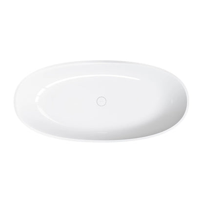 Свободностояща вана Omnires Shell M+ с лъскаво бяло покритие 160x75 cm