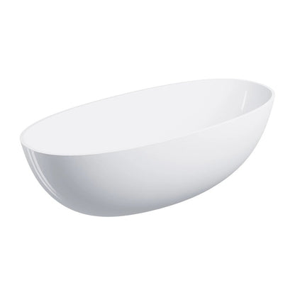 Свободностояща вана композит Omnires Shell M+ с бял гланцов завършек 175x78 cm