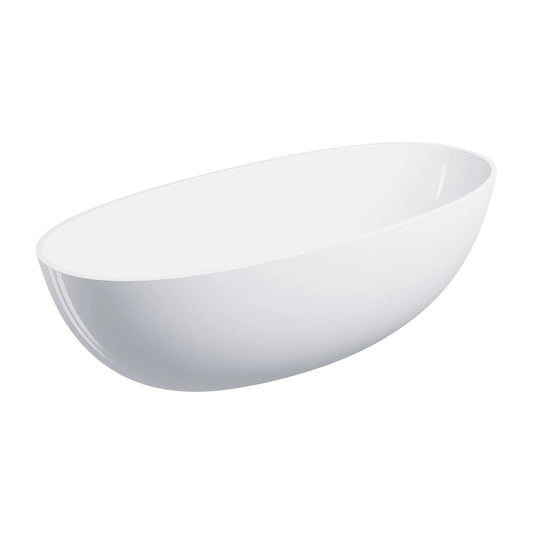 Свободностояща вана композит Omnires Shell M+ с бял гланцов завършек 175x78 cm