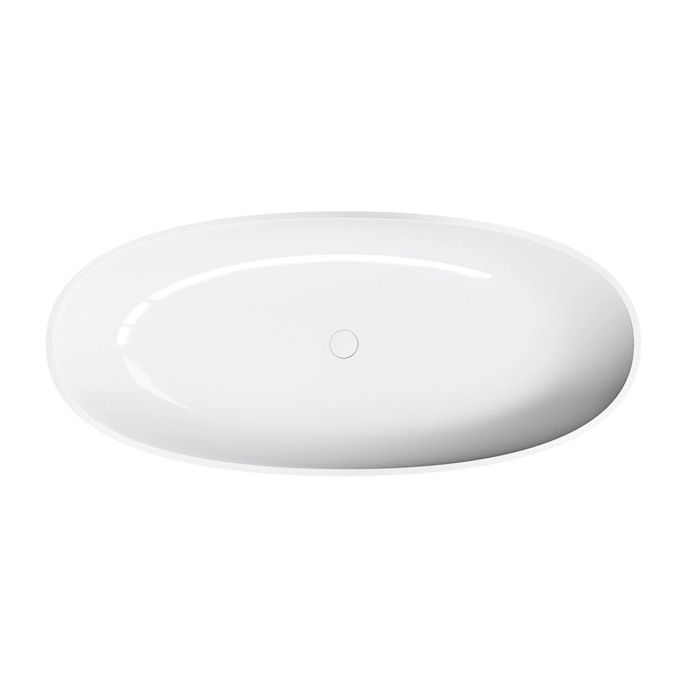 Свободностояща вана композит Omnires Shell M+ с бял гланцов завършек 175x78 cm