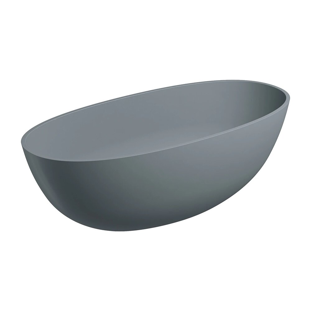 Свободностояща вана композит Omnires Shell M+ с матово сиво покритие 160x75 cm