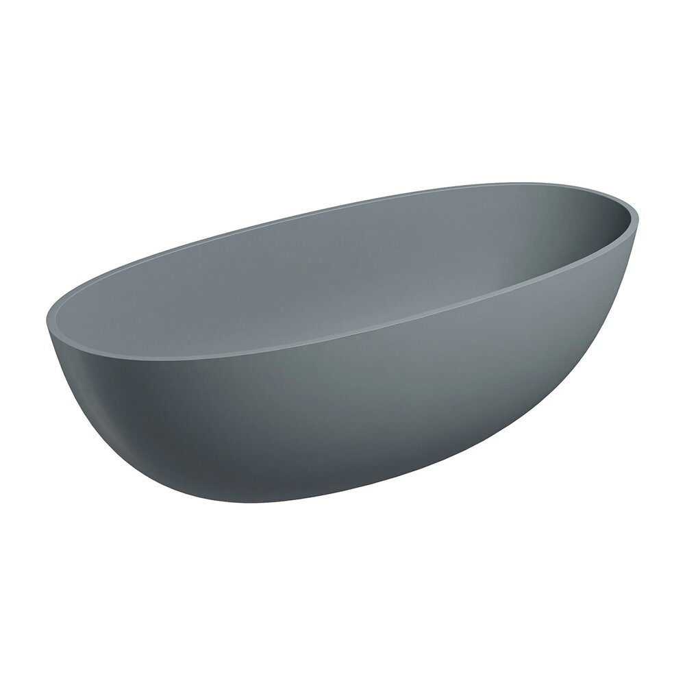 Свободностояща вана Omnires Shell M+ с матово покритие в цвят сив пепел 175x78 cm