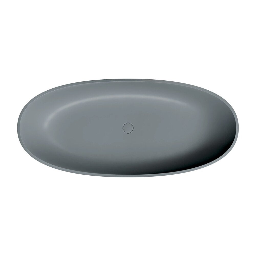 Свободностояща вана Omnires Shell M+ с матово покритие в цвят сив пепел 175x78 cm