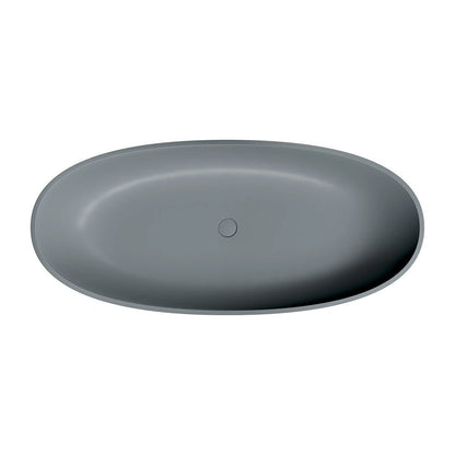 Свободностояща вана Omnires Shell M+ с матово покритие в цвят сив пепел 175x78 cm