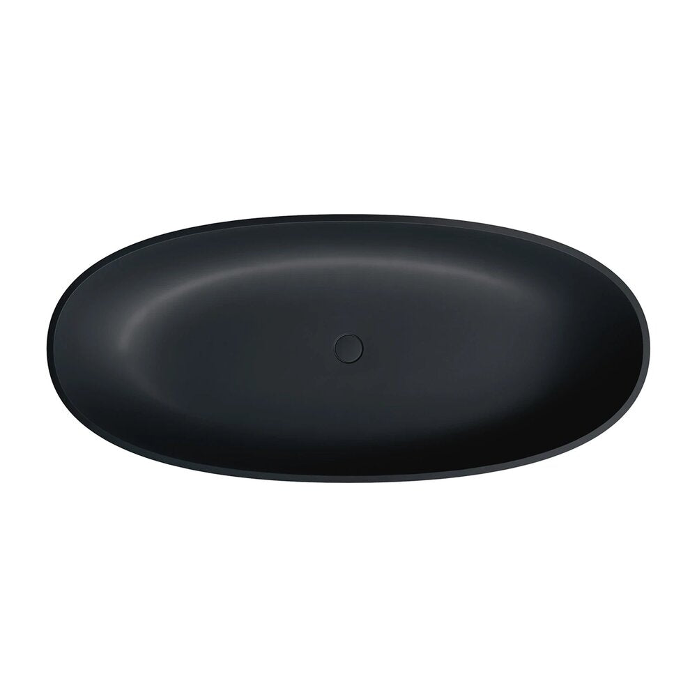 Свободностояща вана композит Omnires Shell M+ с матово черно покритие 175x78 cm