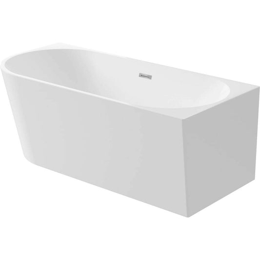 Freestanding bathtub Deante Silia right 160 cm wall-mounted, BTW