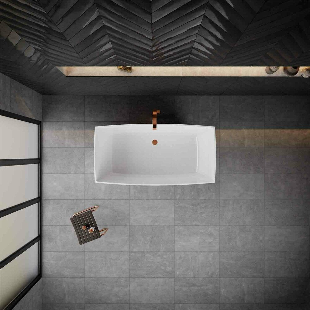 Vayer Gemini White Composite Freestanding Bathtub 147x74 cm