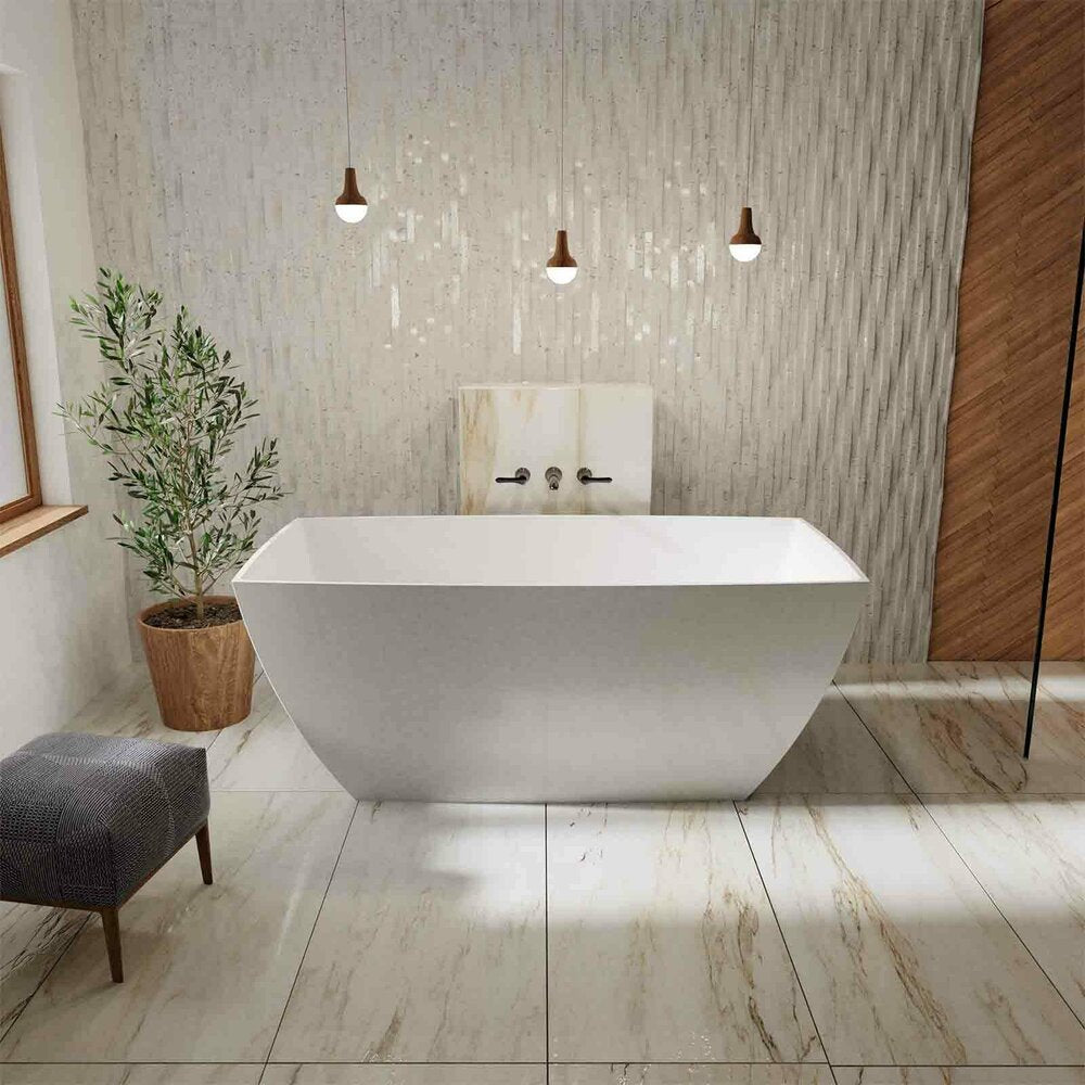 Vayer Gemini White Composite Freestanding Bathtub 147x74 cm