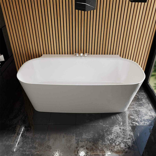 Vayer Nova 2 Freestanding Composite Bathtub White 164x83 cm Wall-Mounted, BTW