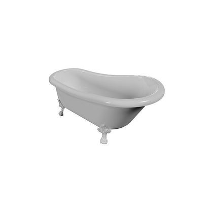 Vayer Retro Freestanding Bathtub 169x82 cm White Legs