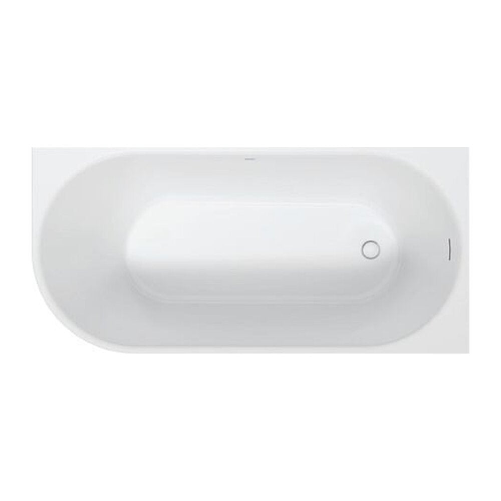 Свободностояща вана Duravit DuraSenja 150x75 cm бяла, дясна, прилепнала към стена, BTW