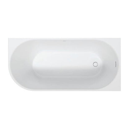 Свободностояща вана Duravit DuraSenja 150x75 cm бяла, дясна, прилепнала към стена, BTW