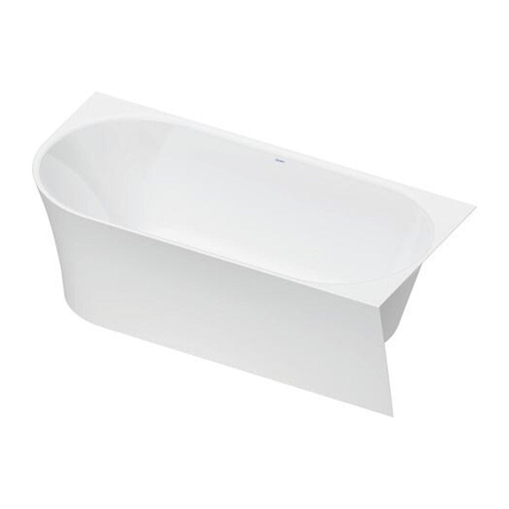 Свободностояща вана Duravit DuraSenja 150x75 cm бяла, дясна, прилепнала към стена, BTW
