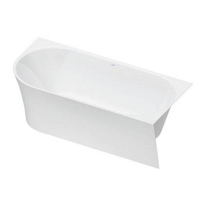 Свободностояща вана Duravit DuraSenja 150x75 cm бяла, дясна, прилепнала към стена, BTW