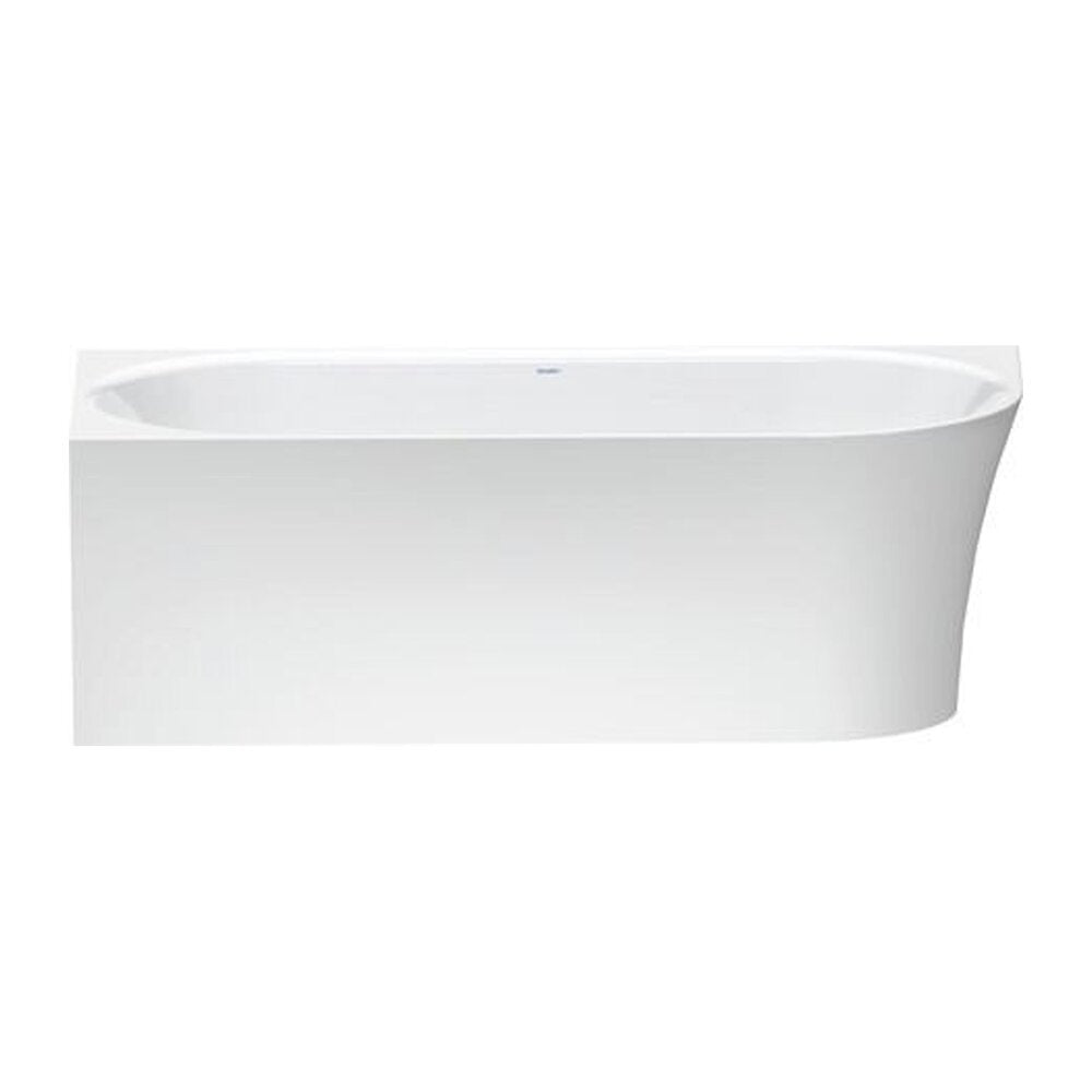 Свободностояща вана Duravit DuraSenja 150x75 cm бял завършек ляво прилепена към стената, BTW