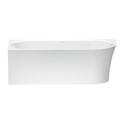 Свободностояща вана Duravit DuraSenja 150x75 cm бял завършек ляво прилепена към стената, BTW