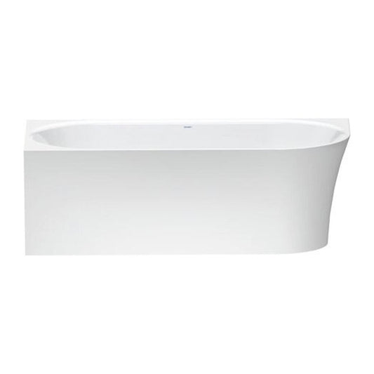 Свободностояща вана Duravit DuraSenja 150x75 cm бял завършек ляво прилепена към стената, BTW