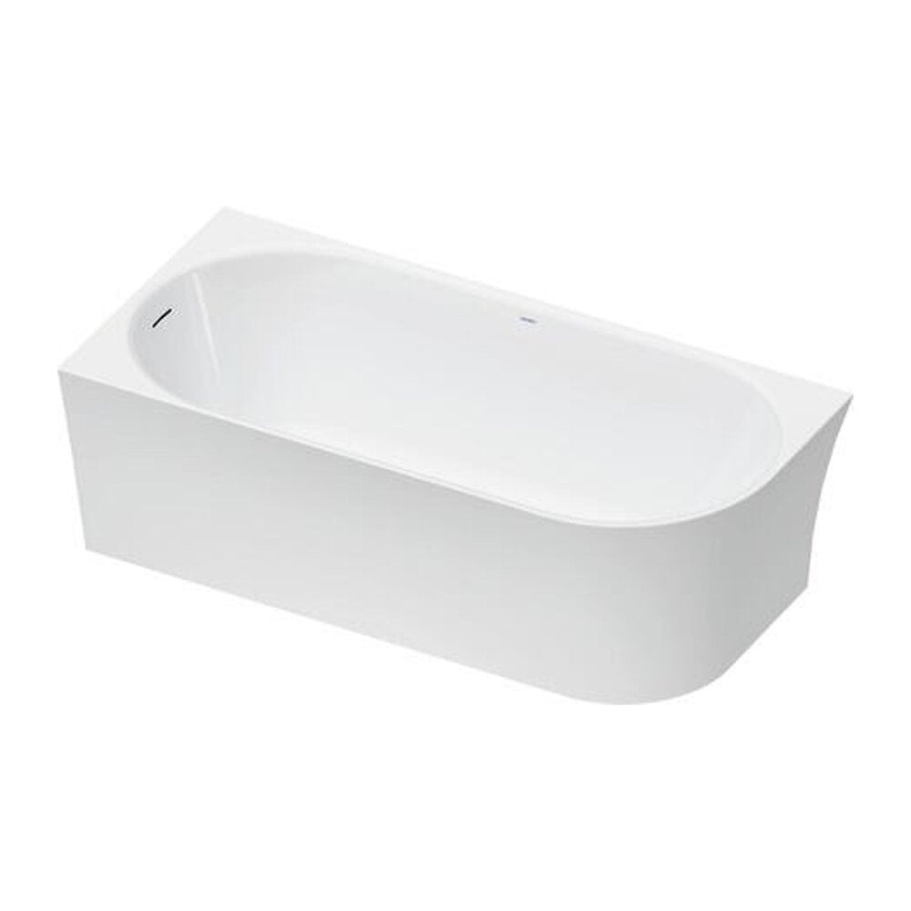 Свободностояща вана Duravit DuraSenja 150x75 cm бял завършек ляво прилепена към стената, BTW