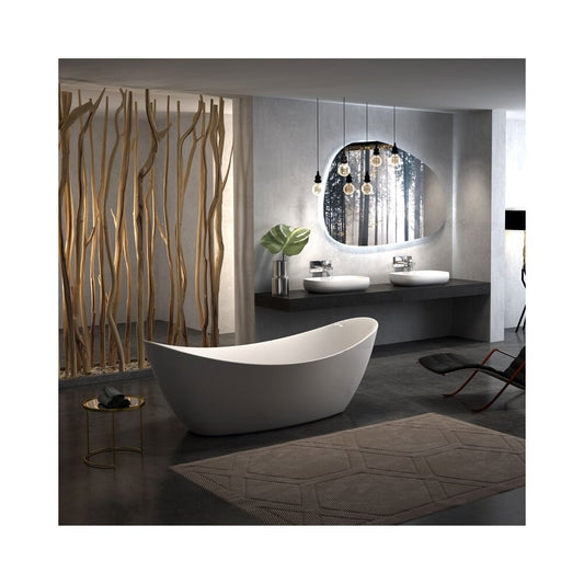 Florida Flora Freestanding Bathtub with Installation, 173.5 cm