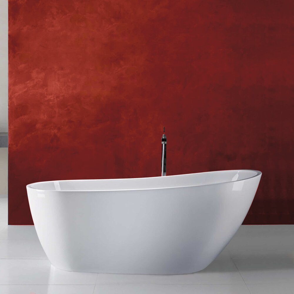 Florida Natalia New Freestanding Bathtub 152x76 cm Glossy White