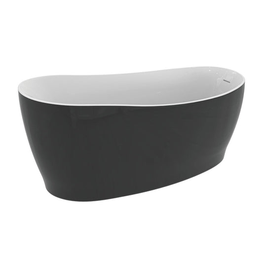 Freestanding Bathtub Ideal Standard Atelier Around 180x85 cm Matte White - Black