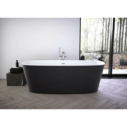 Freestanding Bathtub Ideal Standard Atelier Dea 180x80 cm Matte White - Black