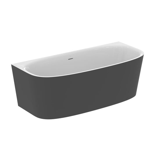 Свободностояща вана Ideal Standard Atelier Dea 180x80 см бяла - черна мат, залепена за стена, BTW