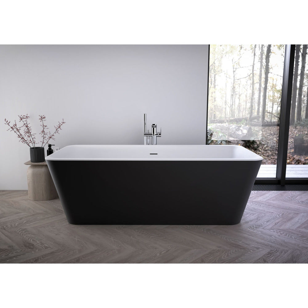 Сензорна вана Ideal Standard Atelier Tonic II бяла - черен мат 180x80 см