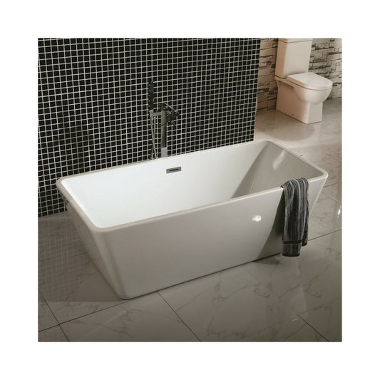 Inter Ceramic Freestanding Bathtub Acrylic White 161.5x72 cm