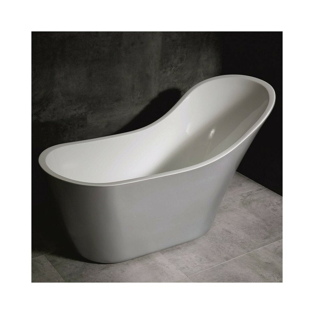 Свободностояща вана Inter Ceramic акрил бяло-сиво 153x71.5 см
