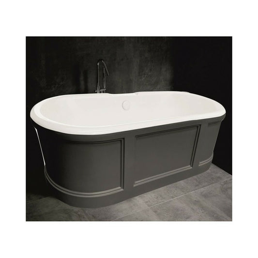 Freestanding Bathtub Inter Ceramic White-Grey Acrylic 170x75 cm