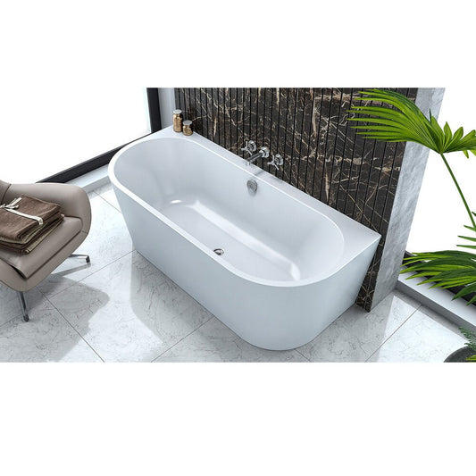 Kolpasan Dream-SP White Freestanding Bathtub 180x80 cm Wall-Mounted
