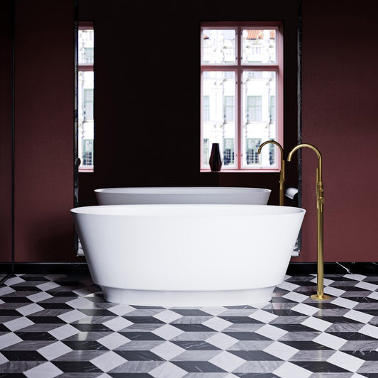 Freestanding Bathtub Omnires Neo M+ Matte White 158x72 cm