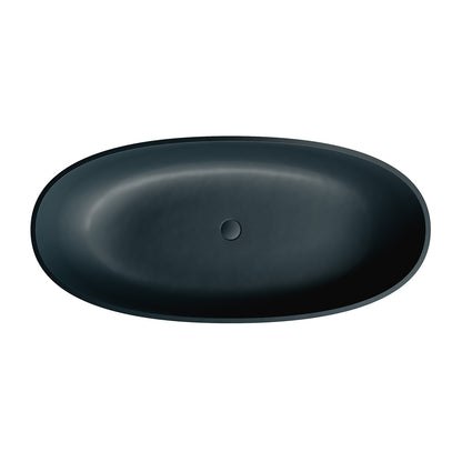 Omnires Shell M+ Freestanding Bathtub in Matte Black 160x75 cm