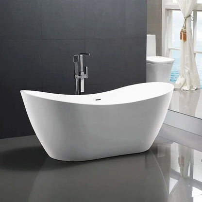 Rea Ferrano Freestanding Bathtub 170x80 cm Glossy White