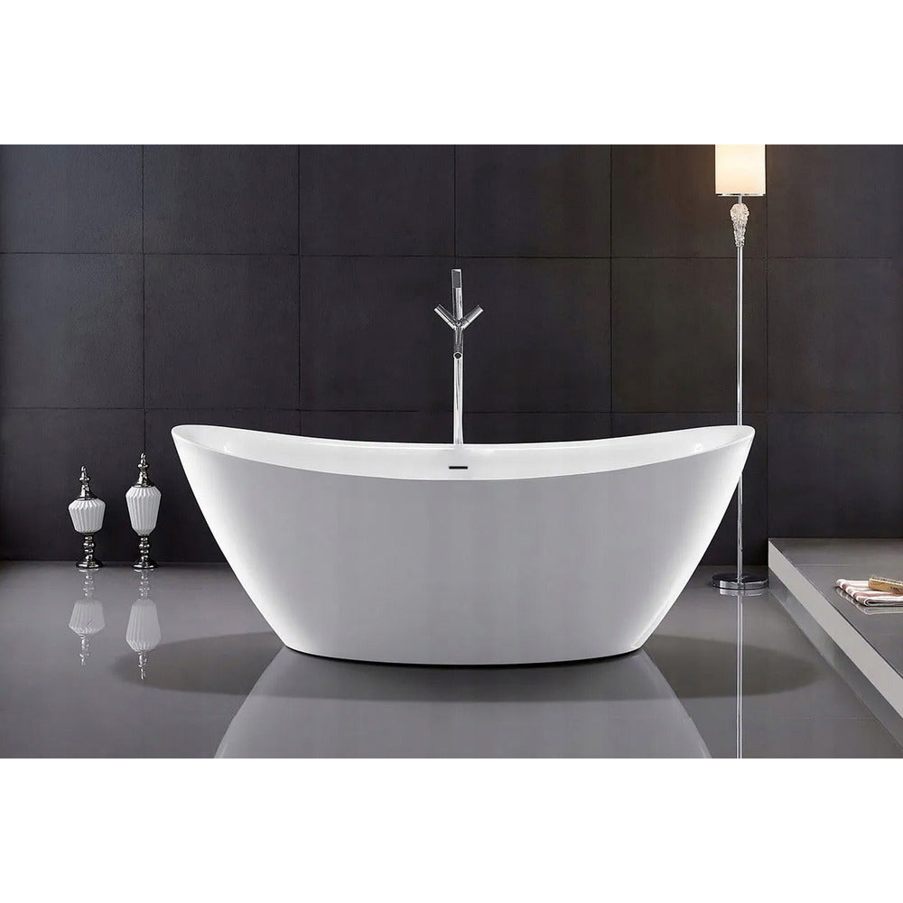 Rea Ferrano Freestanding Bathtub 170x80 cm Glossy White