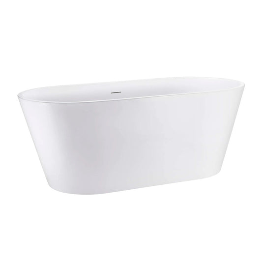 Rea Milano Freestanding Bathtub 170x75 cm Glossy White