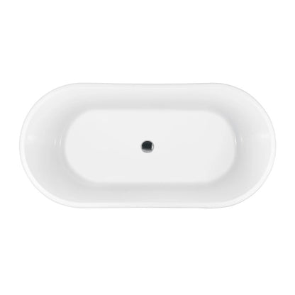 Rea Milano Freestanding Bathtub 170x75 cm Glossy White