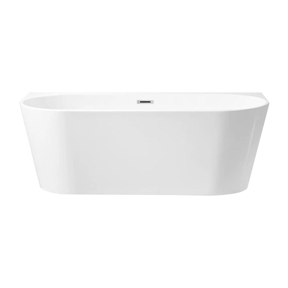 Rea Olimpia Freestanding Bathtub 150x75 cm Glossy White Wall-Mounted, BTW