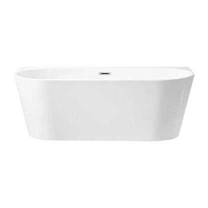 Rea Olimpia Freestanding Bathtub 150x75 cm Glossy White Wall-Mounted, BTW