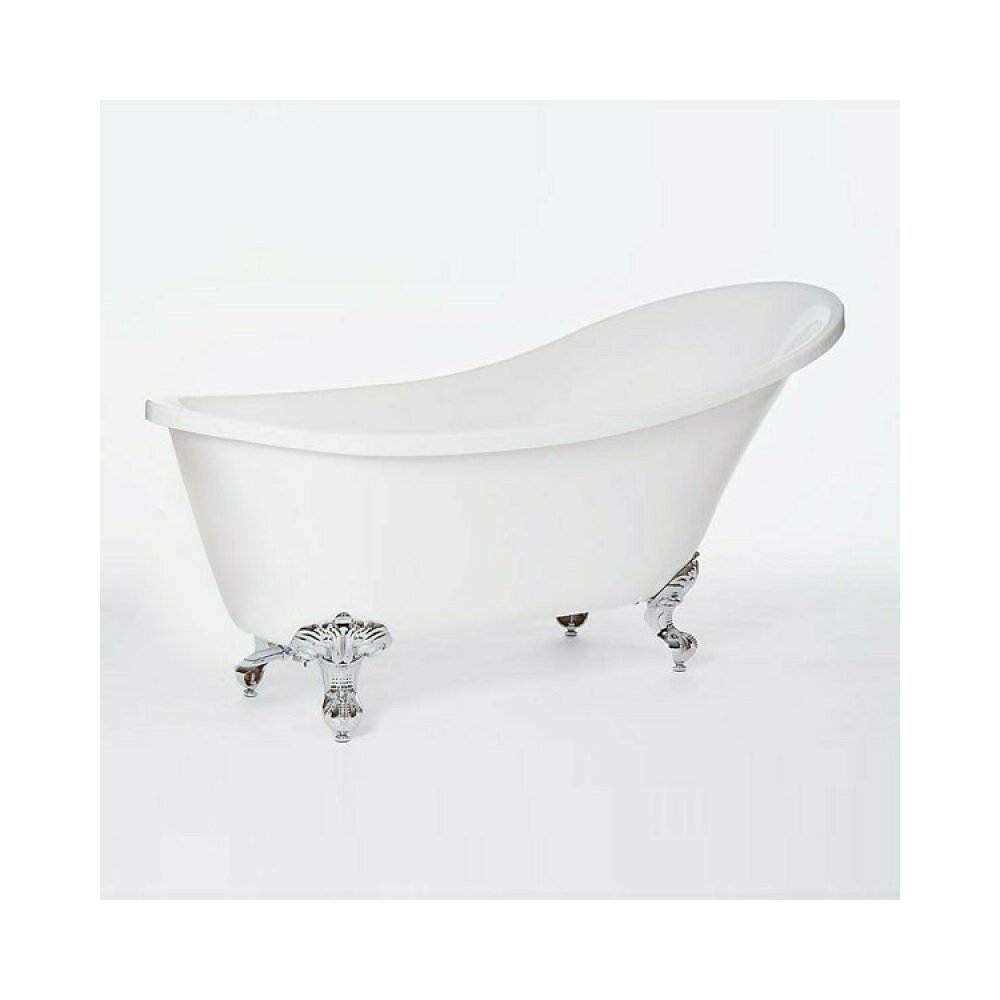 Ретро свободностояща вана Inter Ceramic акрил бяла 162.5x69.5 см