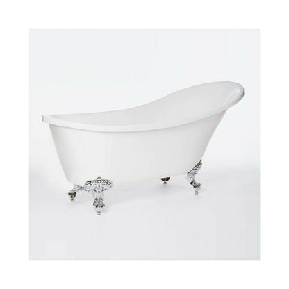 Ретро свободностояща вана Inter Ceramic акрил бяла 162.5x69.5 см