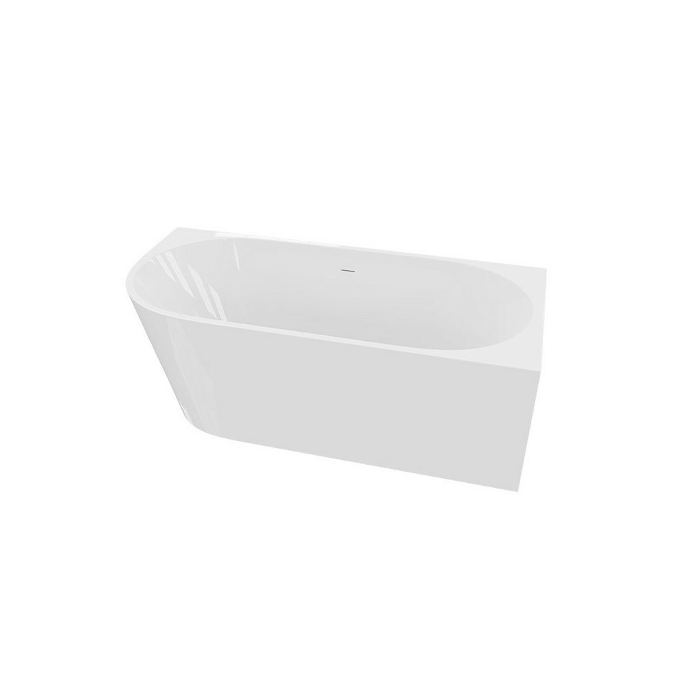 Вана freestanding Rune Birka BTW LV акрил 170x80 см монтаж дясно бяло лъскаво