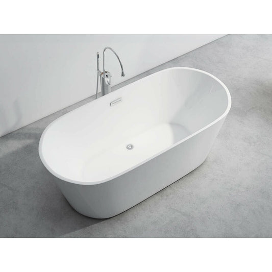 Rune Esir Freestanding Bathtub 160x75 cm White Finish
