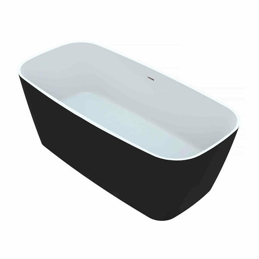 Vayer Volans Freestanding Bathtub White-Black 151x72 cm Without Overflow