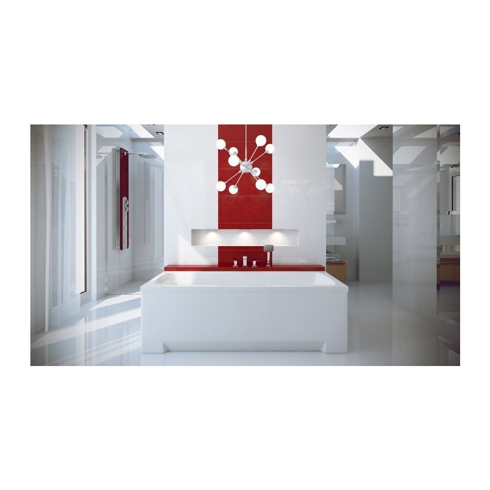Правоъгълна вана Besco Optima Premium 160x70 см с монтаж с панели
