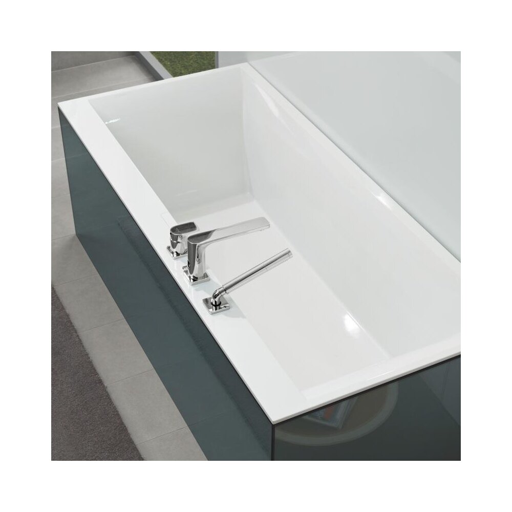 Правоъгълна композитна вана Villeroy&Boch Squaro Edge12 190x90 см Quaryl