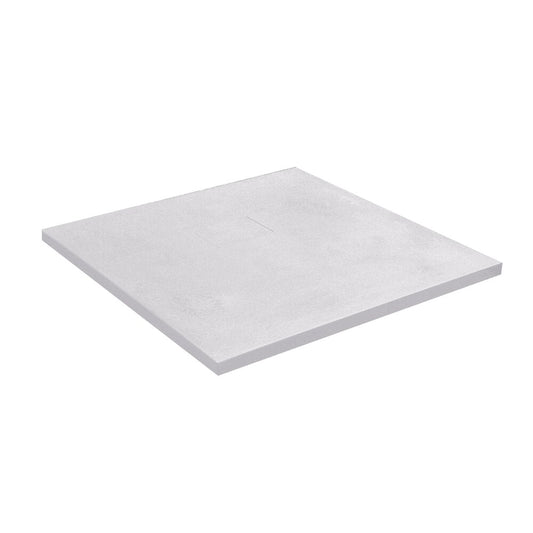 Композитна душ кабина Inter Ceramic квадратна 90x90 см, матово бяло камъче