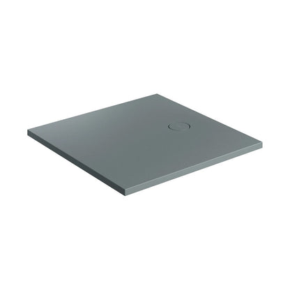 Квадратна душ кабина от композит Omnires AquaRock M+ с матово сиво покритие 80x80 cm